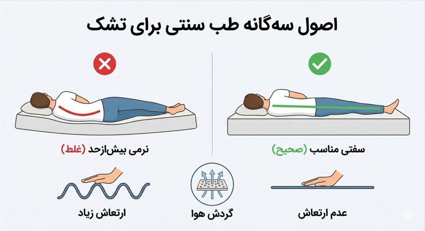 بهترین تشک از نظر طب سنتی کدام است؟
